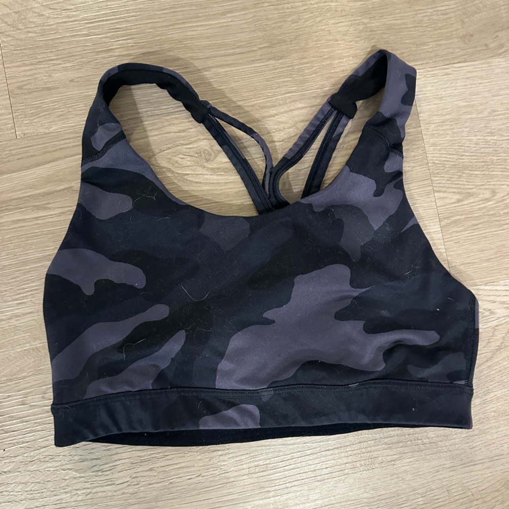Old Navy Camouflage Sports Bra - Black and Gray